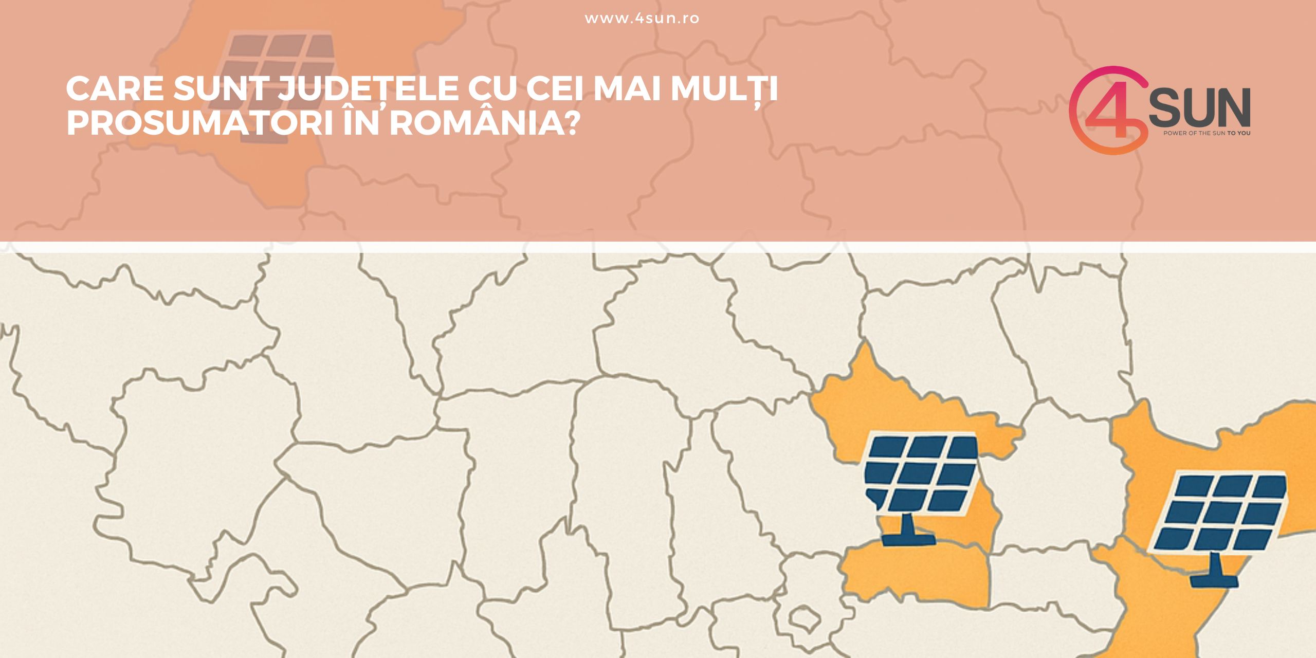 Top județe cu cei mai mulți prosumatori în România