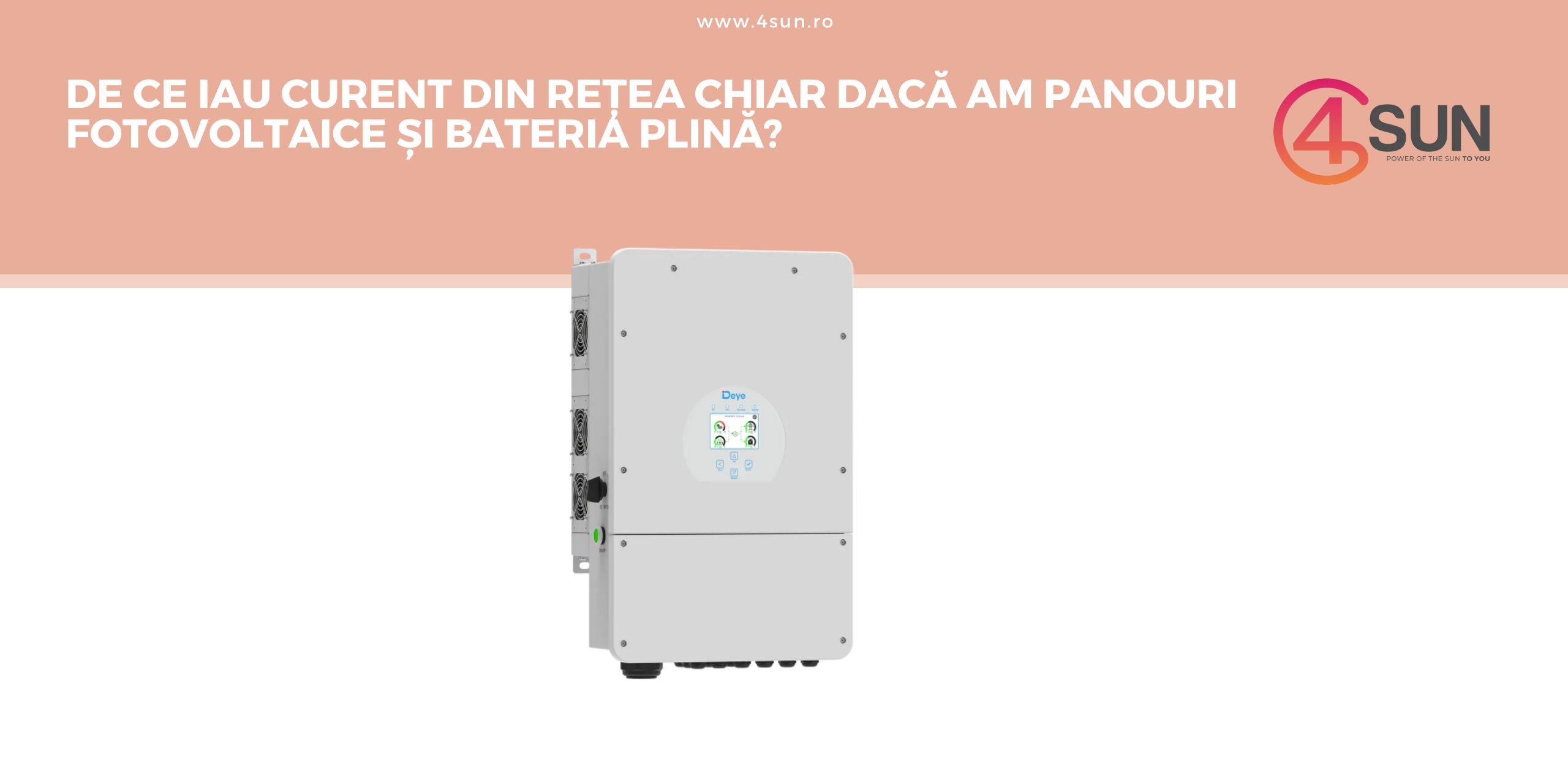 De ce iau curent din rețea chiar dacă am panouri fotovoltaice și bateria plină?